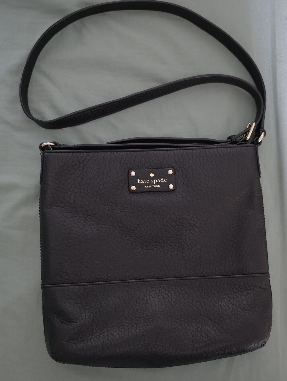 Kate Spade New York Bay Street Cora Crossbody Bag Black Pebbled Leather